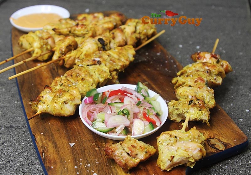chicken satay with peanut sauce