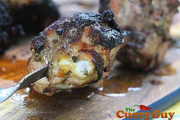 Chicken Keema Stuffed Spicy Chicken Thighs