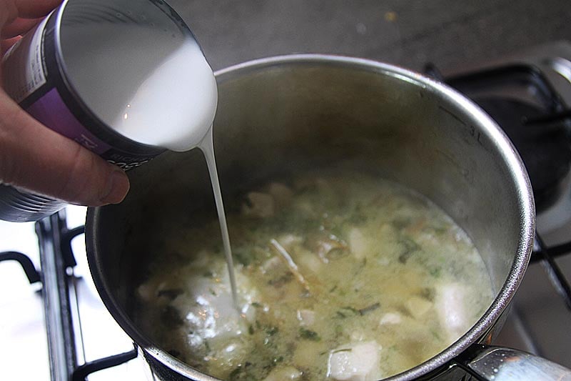 Thai tom ka gai soup