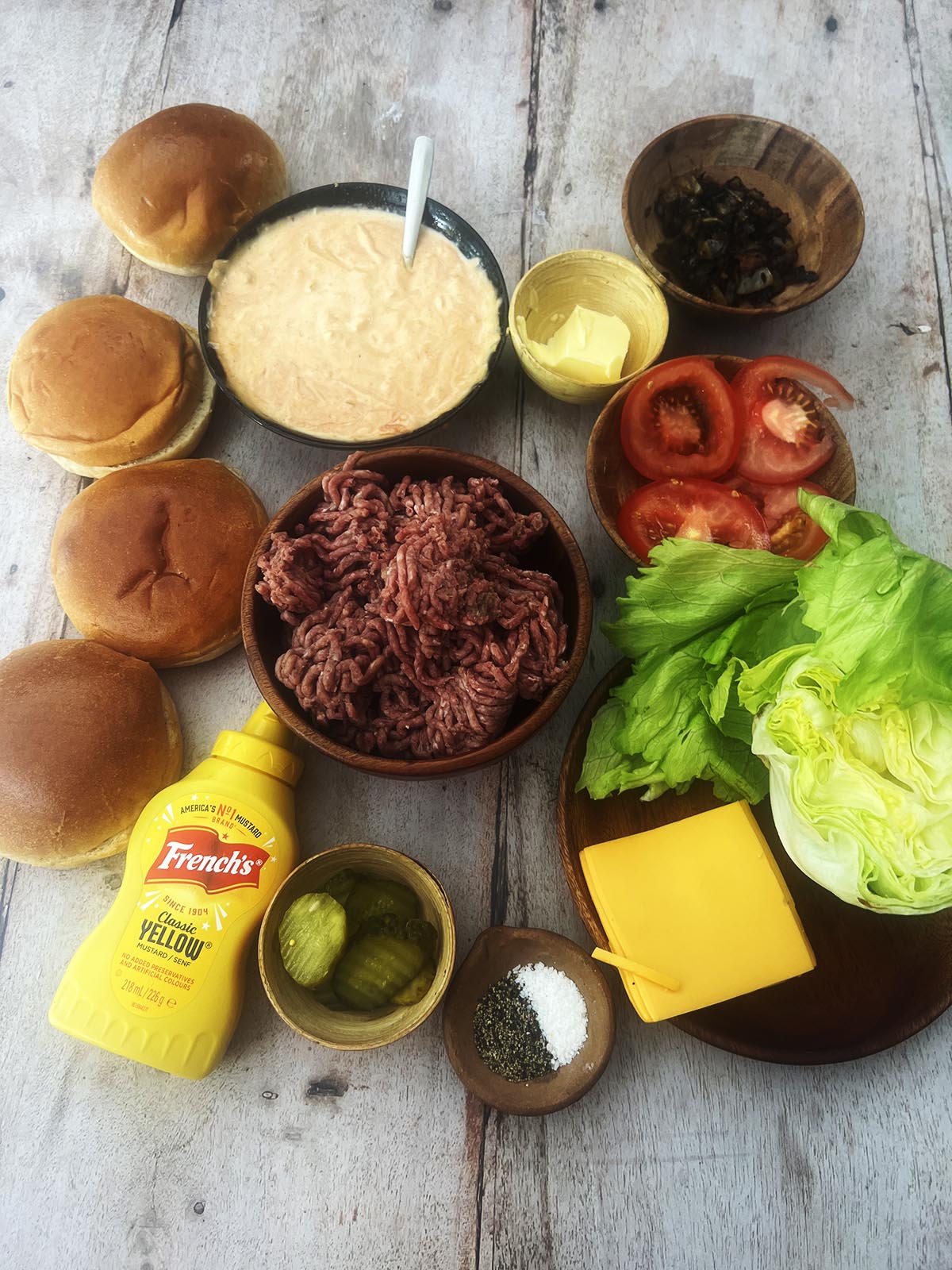 Ingredients for the recipes.