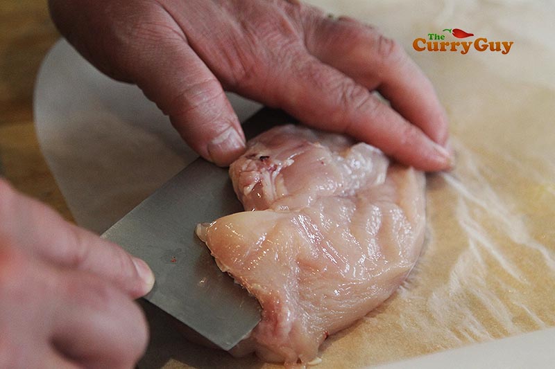 butterflying chicken breast