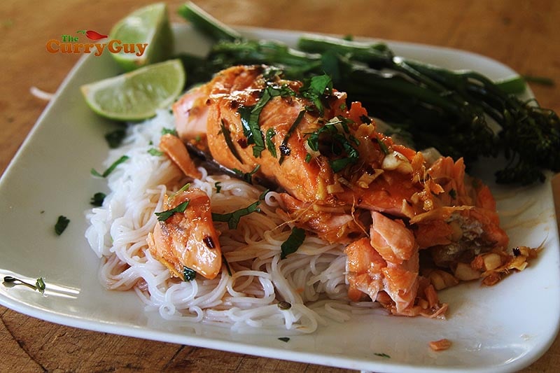 Thai baked salmon