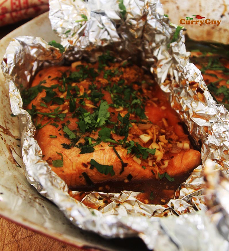 Marinated salmon