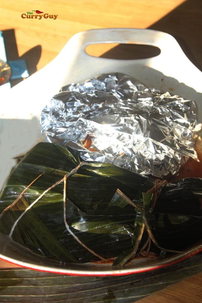 Salmon ready for the oven.