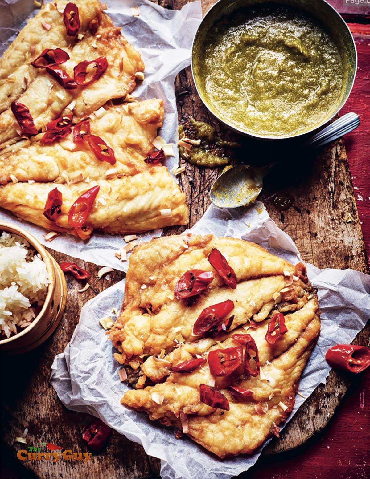 Thai fried fish with lemongrass sauce