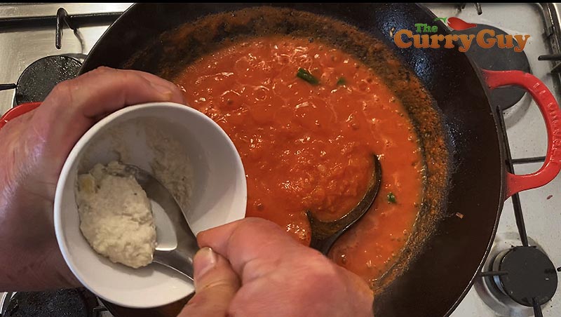 Add the cashew paste