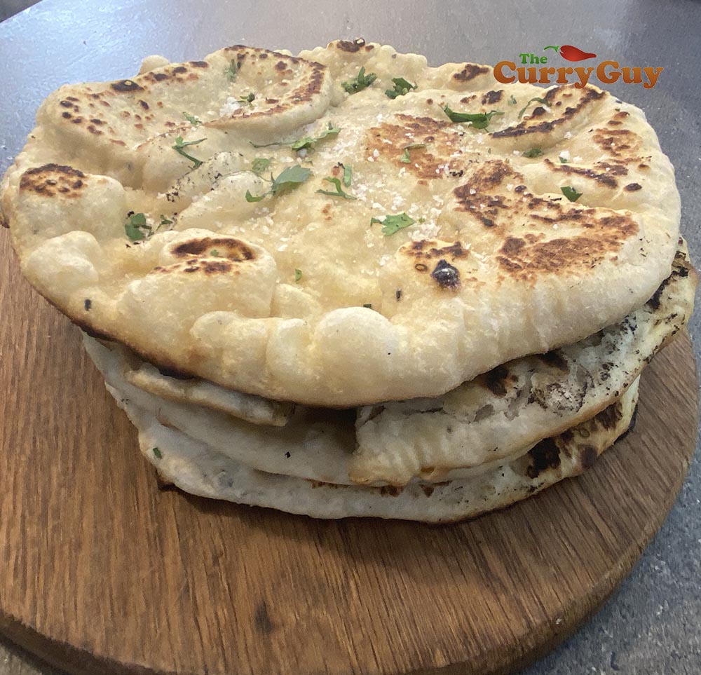 restaurant style keema naans