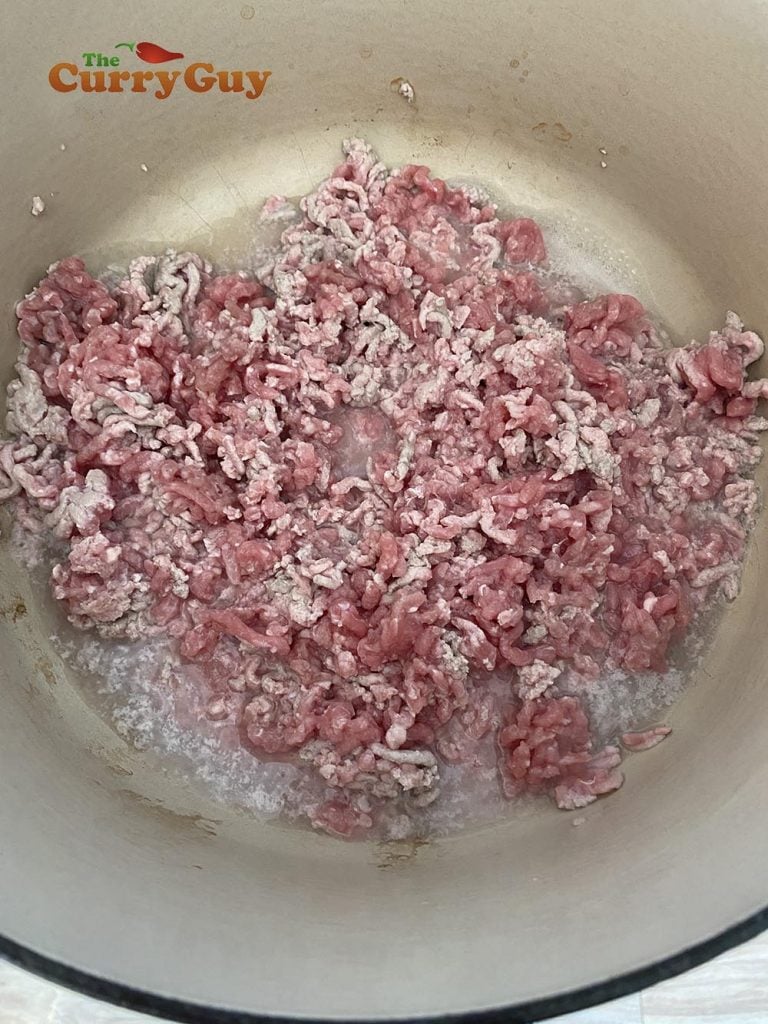 pork added to the water