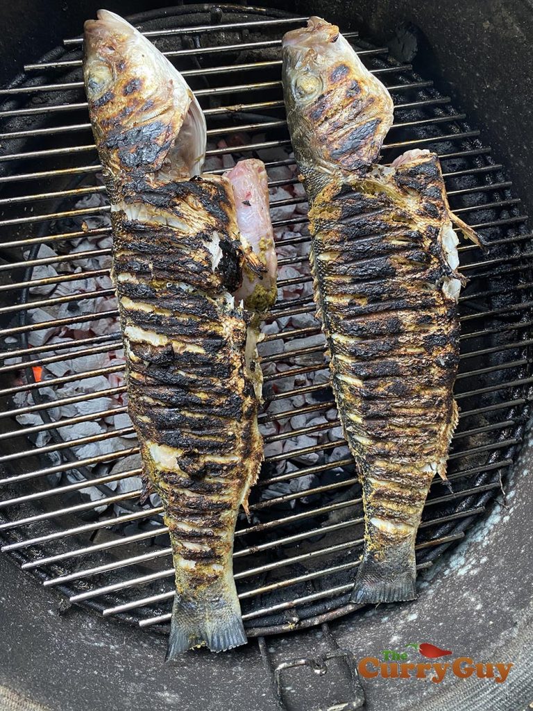 Grilled sea bass