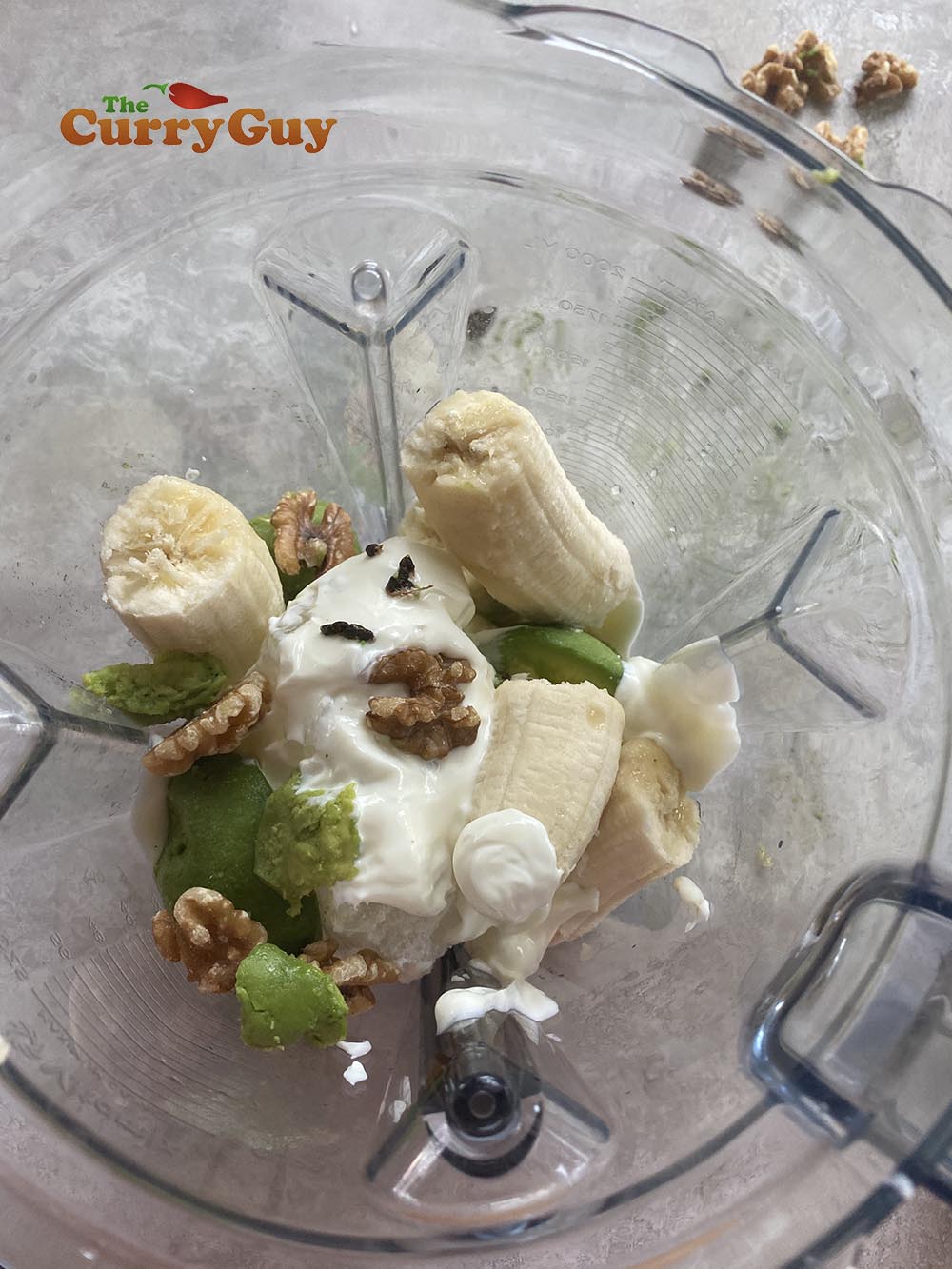 Adding the ingredients to the blender