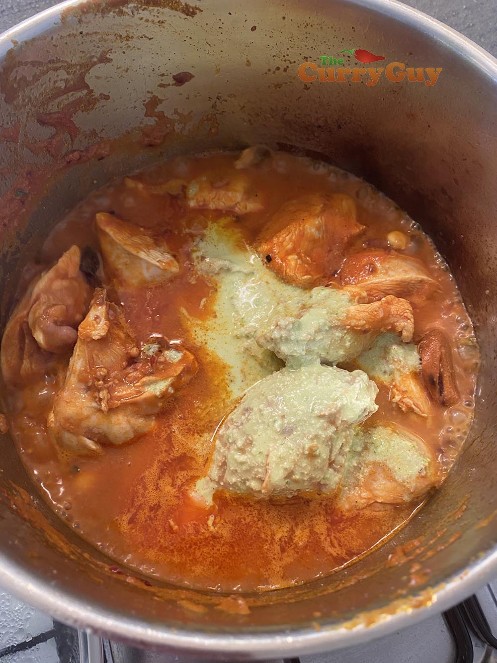 Stir in the cashew chilli puree