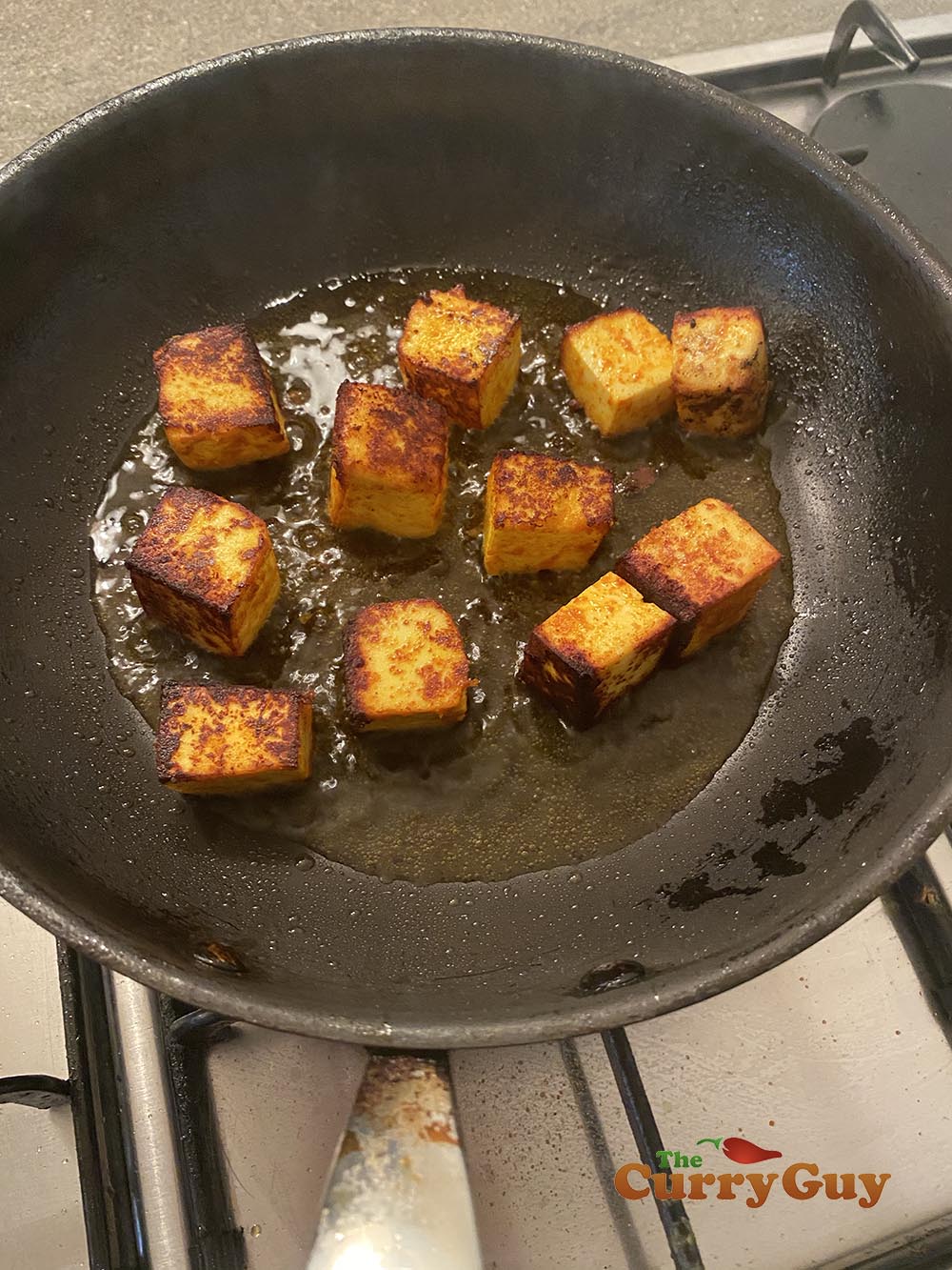 frying paneer