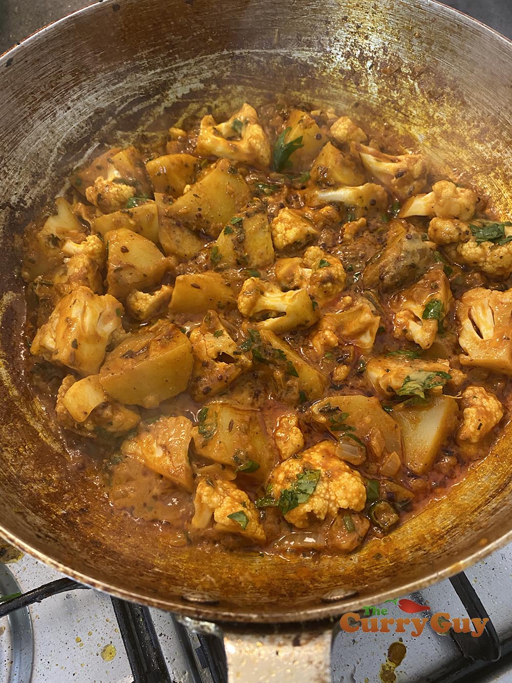 Cooked aloo gobi.