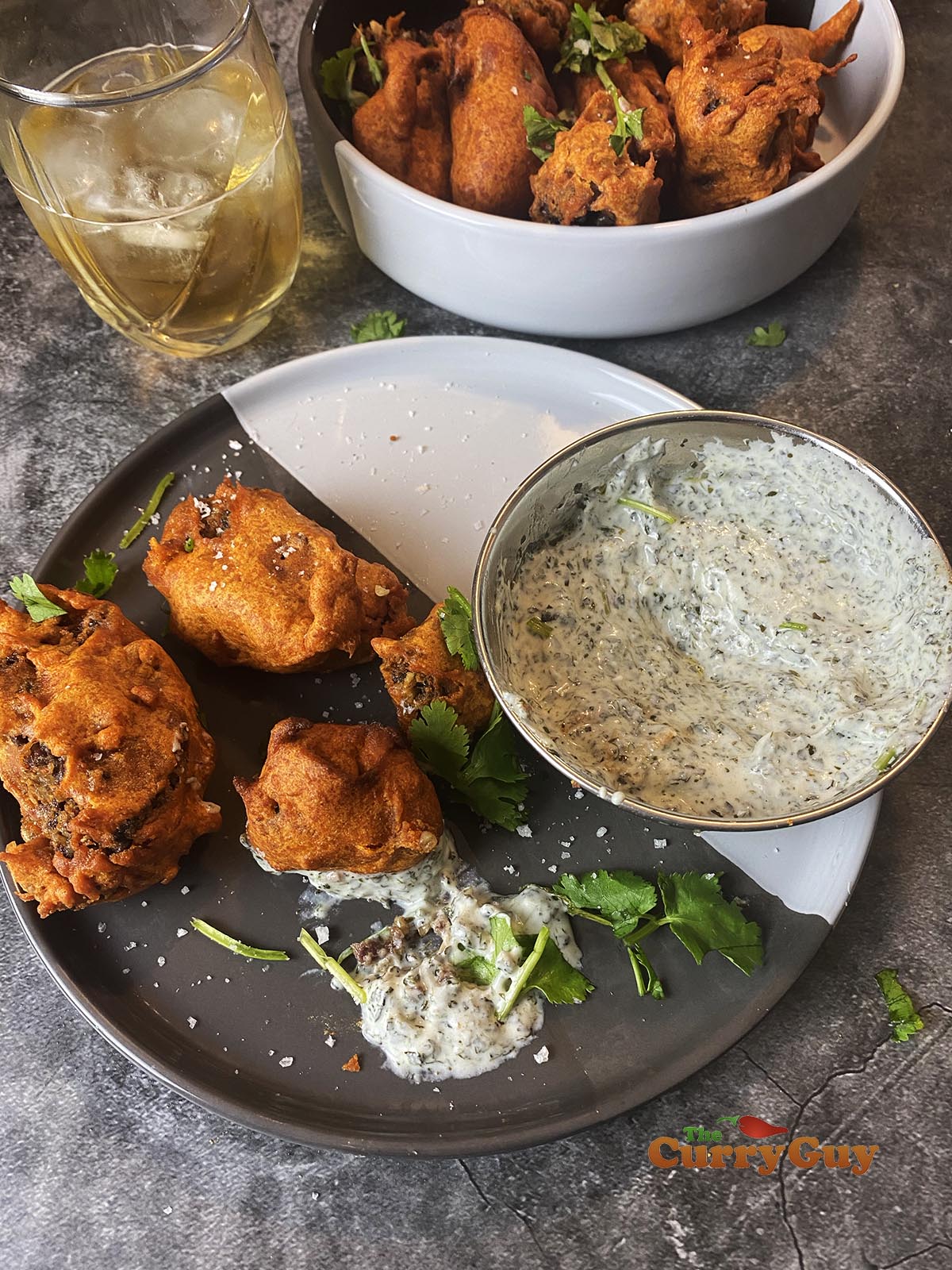 Haggis pakora with dip