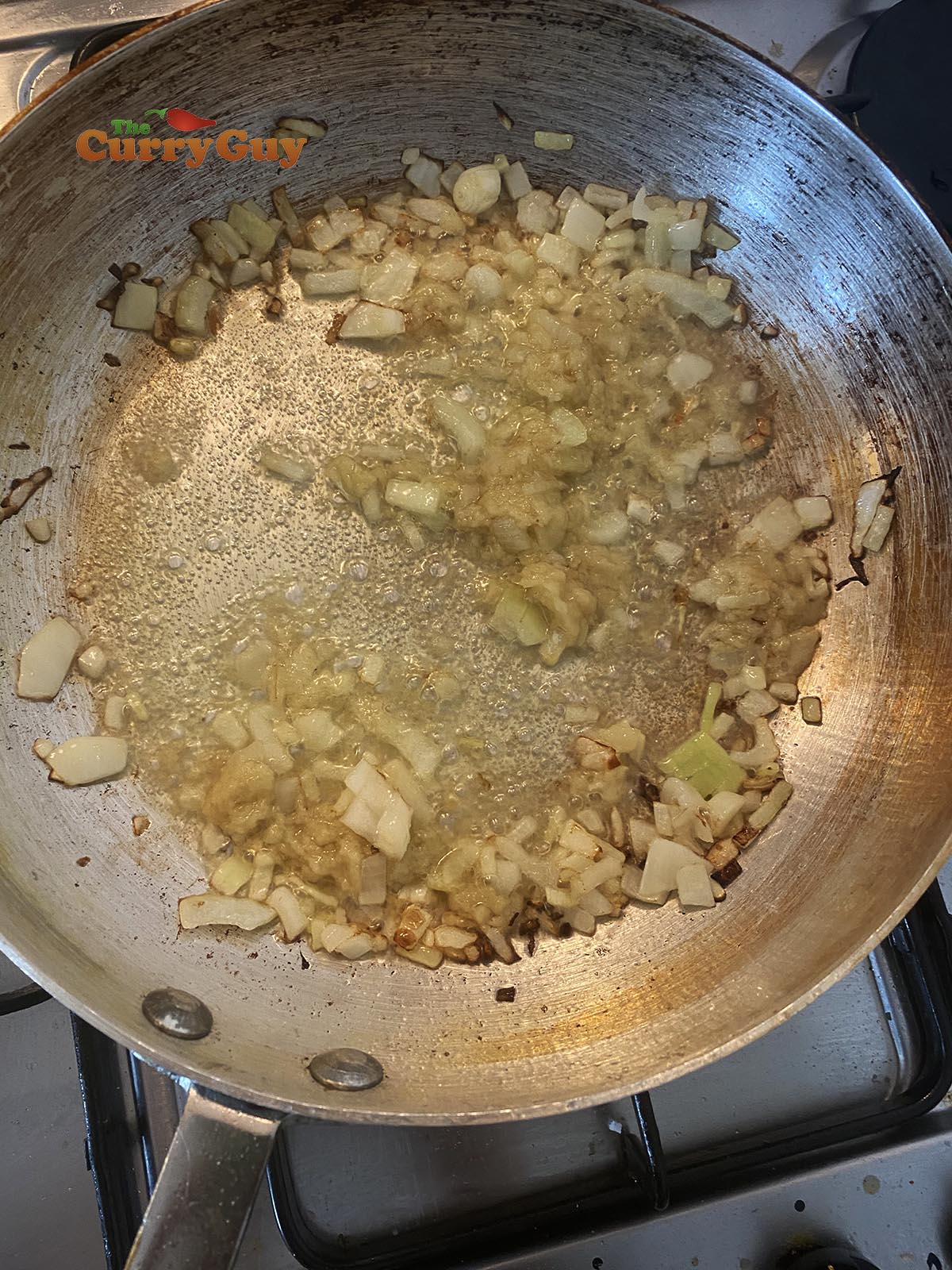 Adding garlic and ginger paste