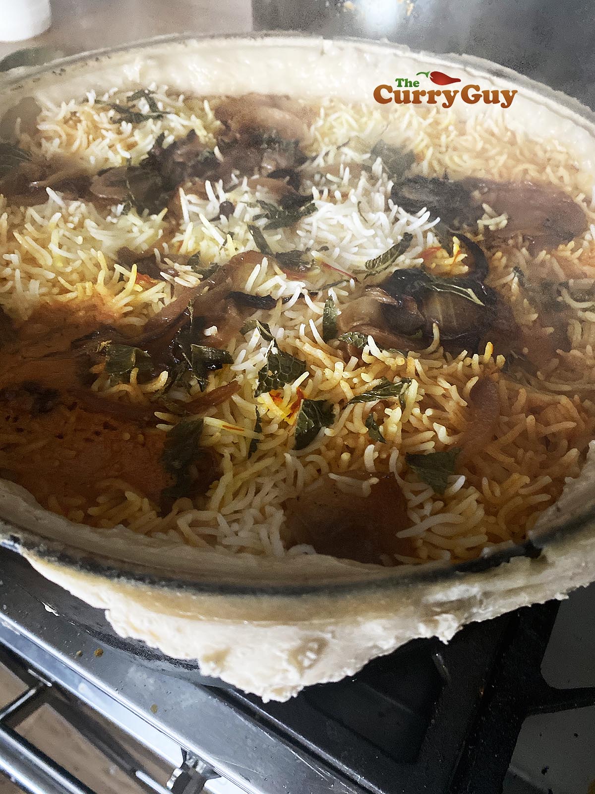 Finished chicken biryani