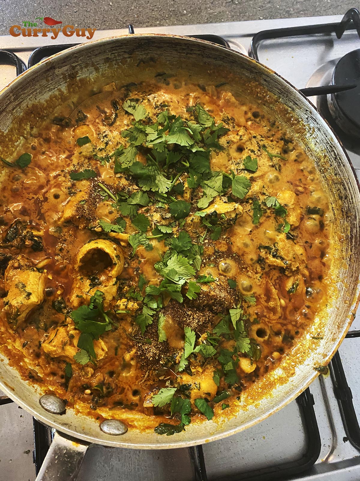 finished chicken methi curry.
