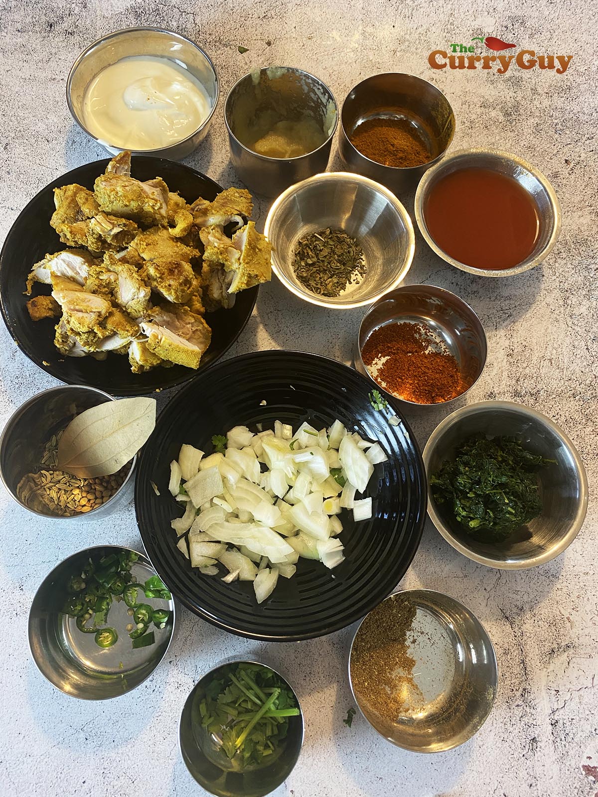 Ingredients for chicken methi