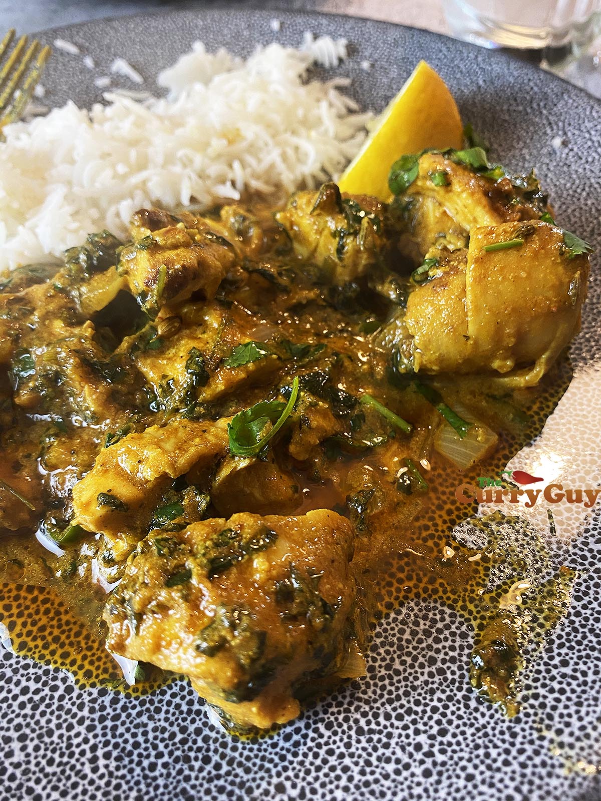 Finished chicken methi curry