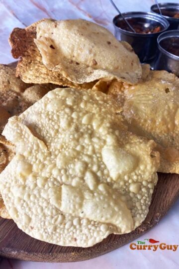Homemade poppadom recipe photo selection