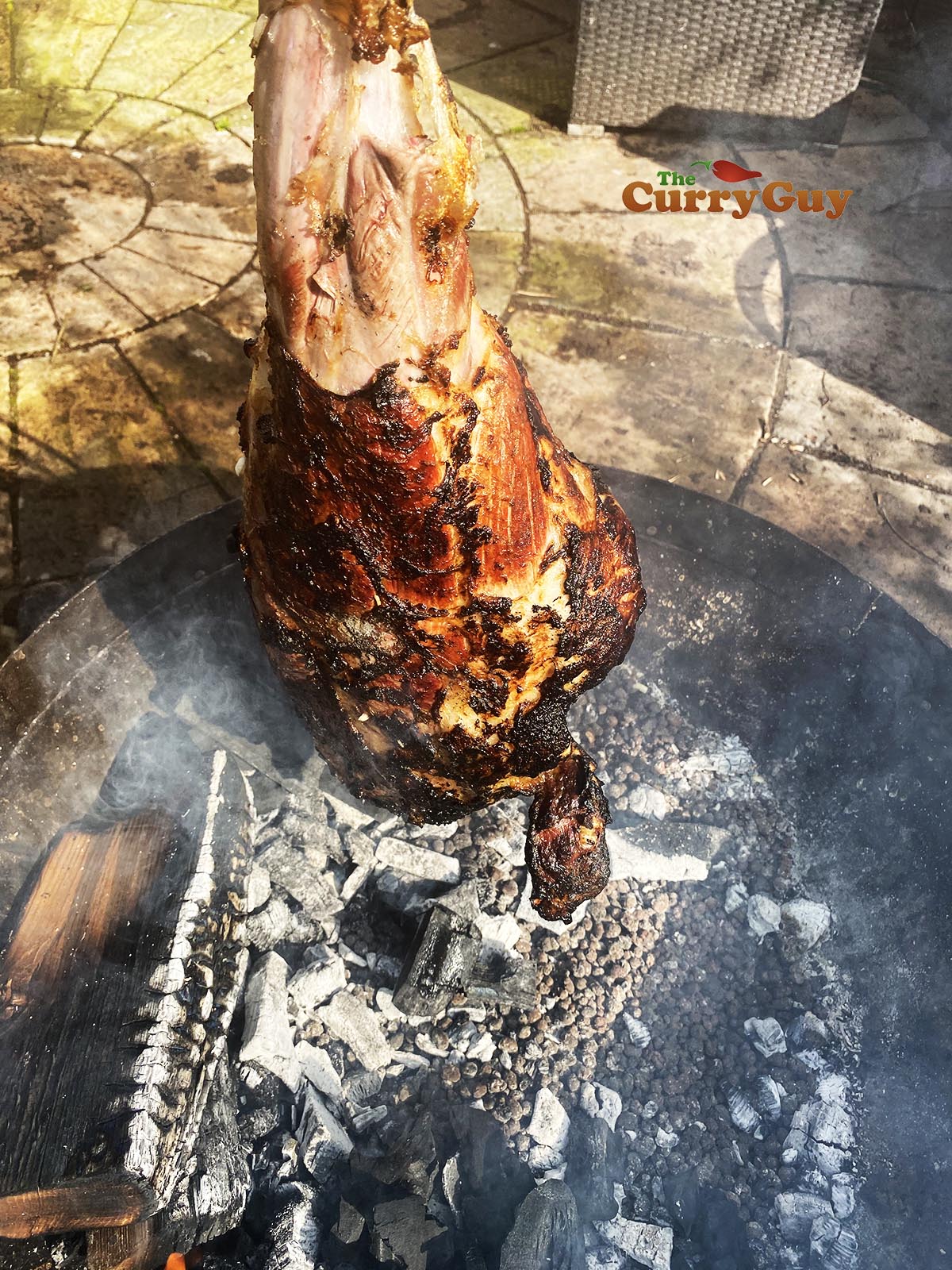 Leg of lamb smoking