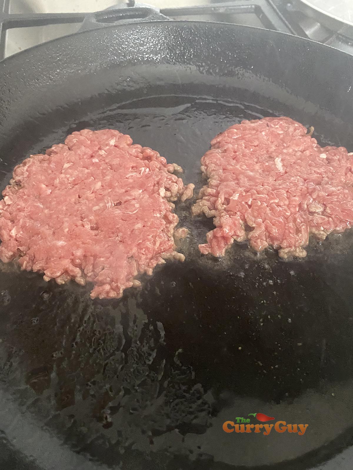 Frying smash burgers