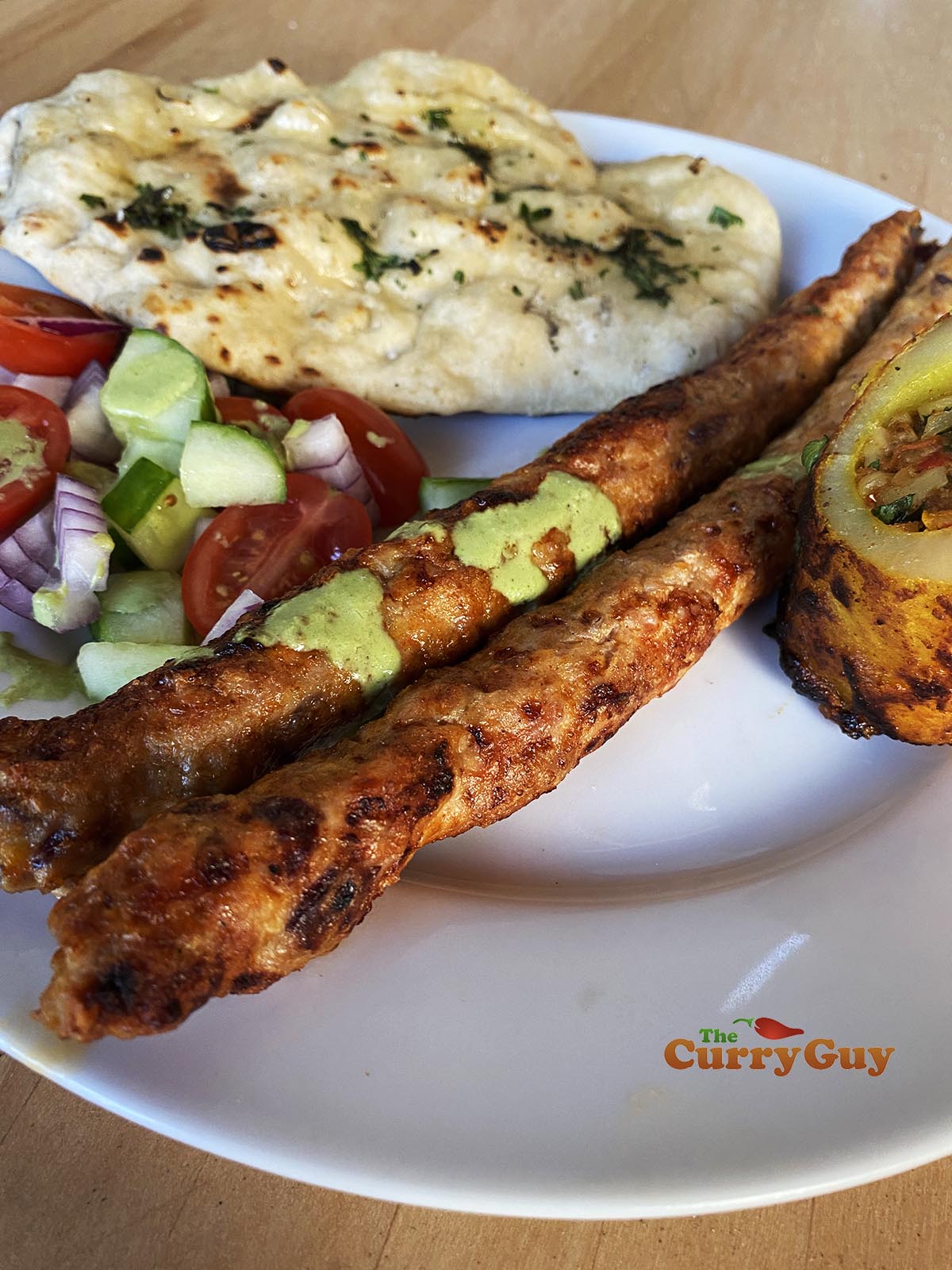 chicken seekh kebab skewers