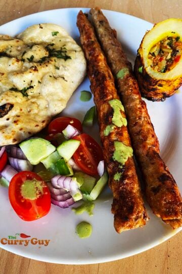 Chicken seekh kebabs
