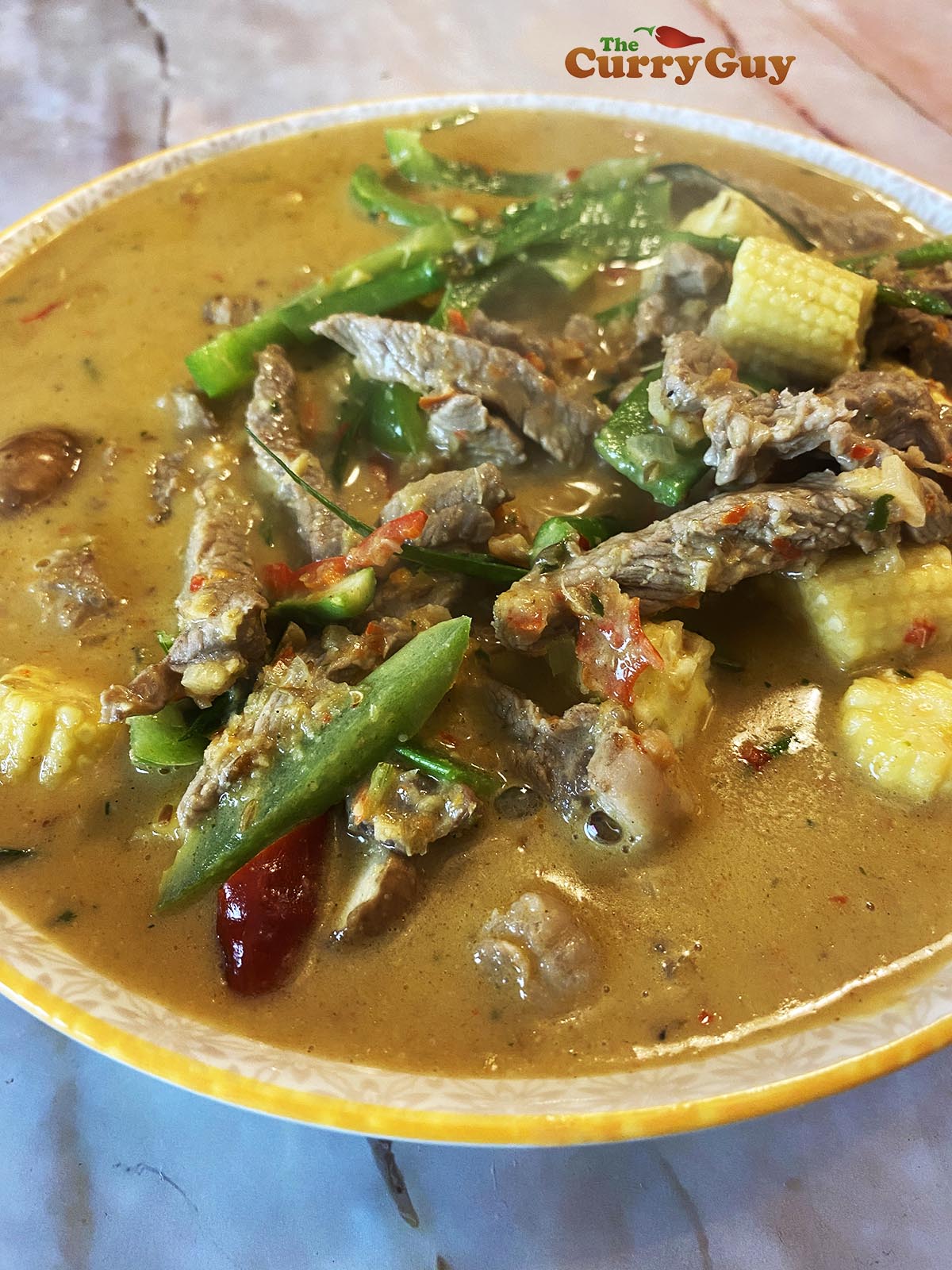 Finished panang curry