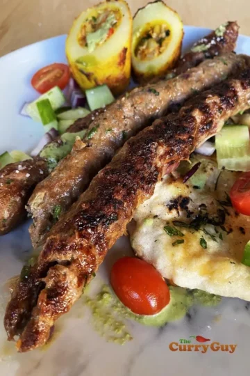 Lamb seekh kebabs