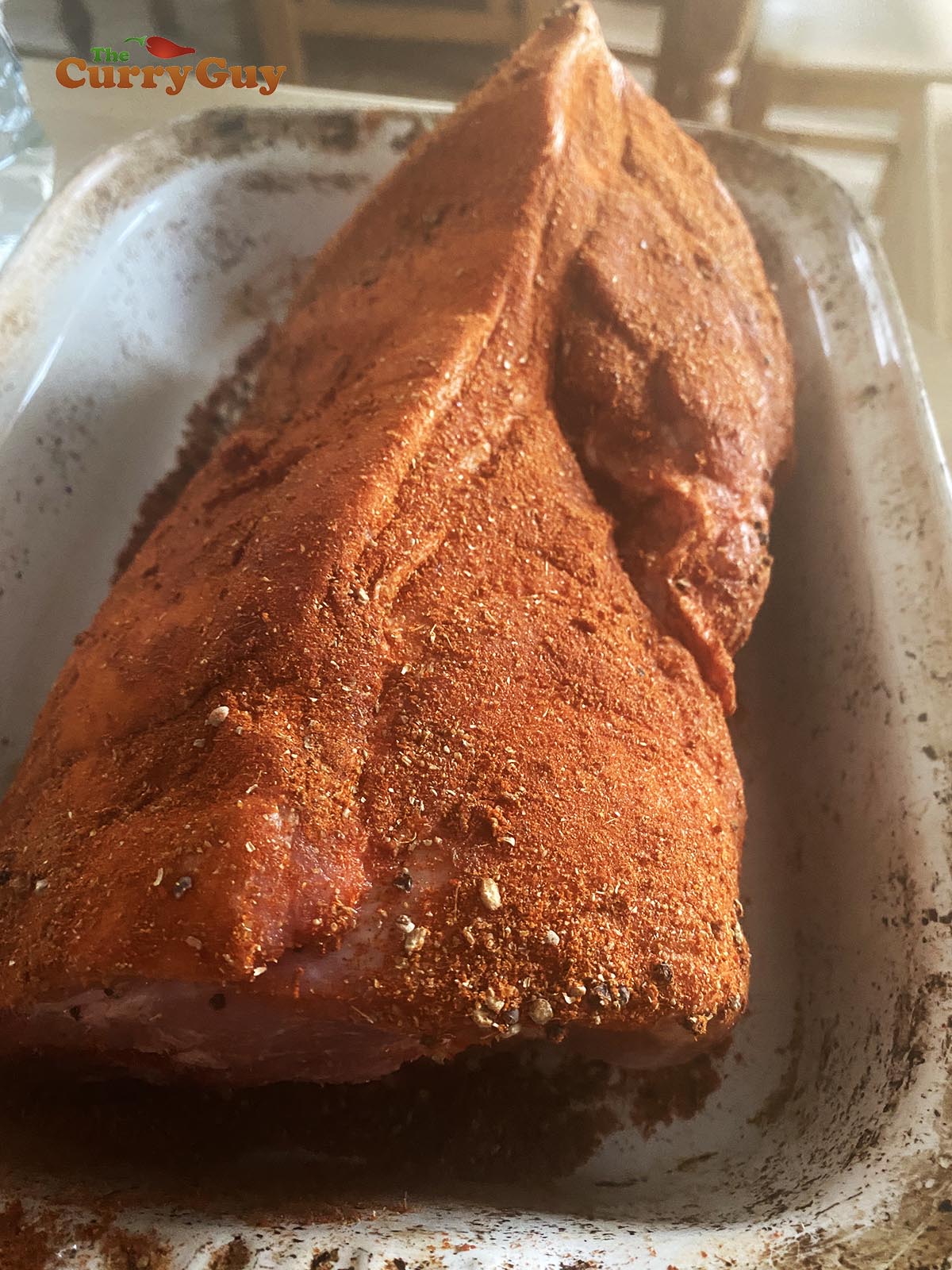 Spice blend on pork butt