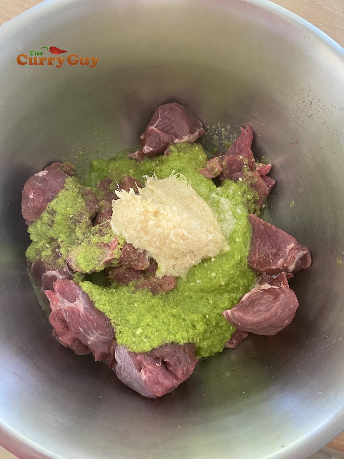 First marinade for grilled lamb tikka