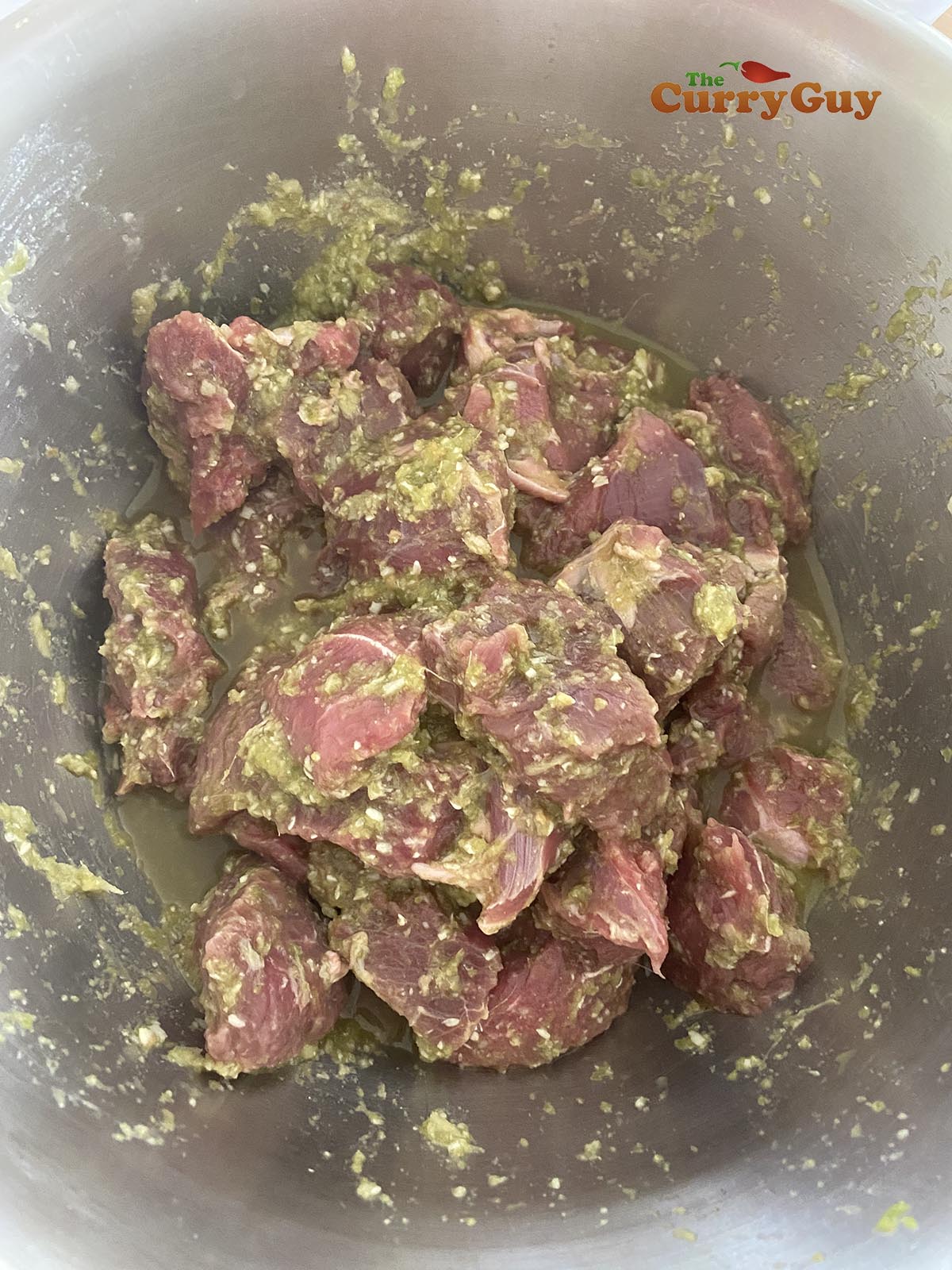 lamb covered with first marinade