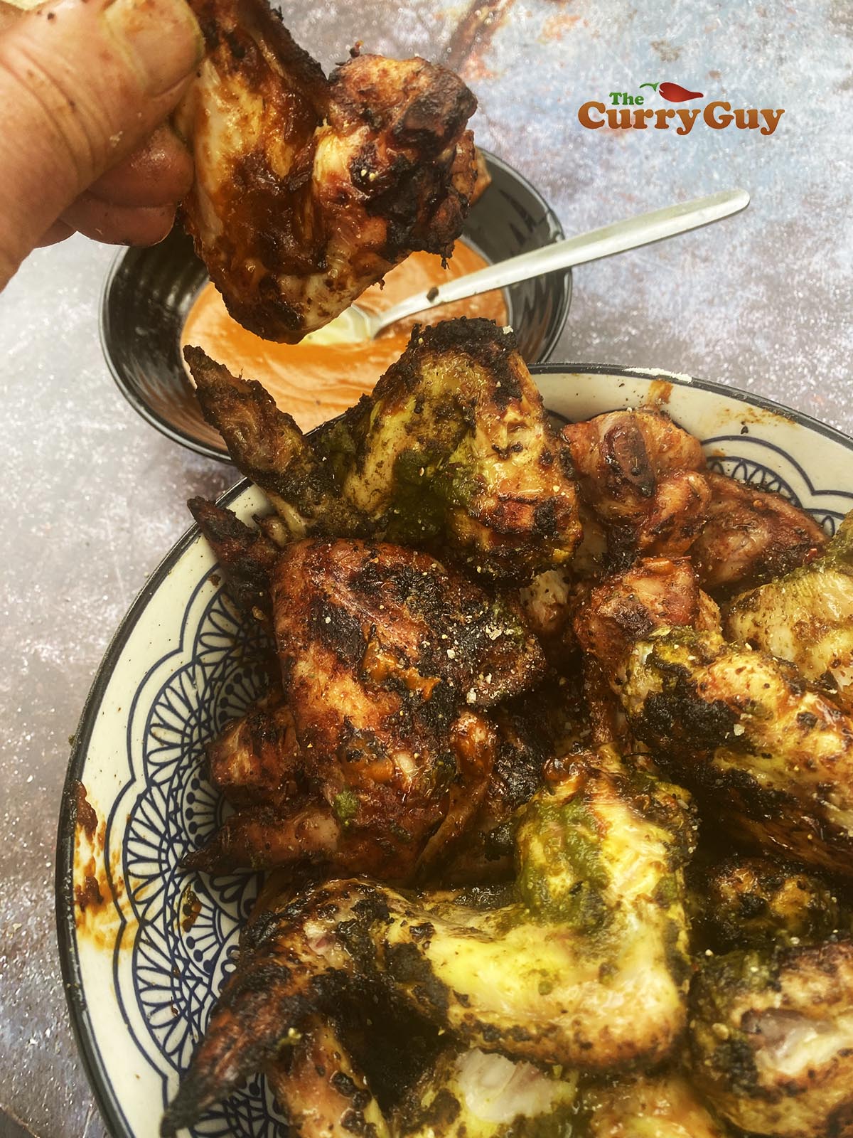 Barbecued chicken wings