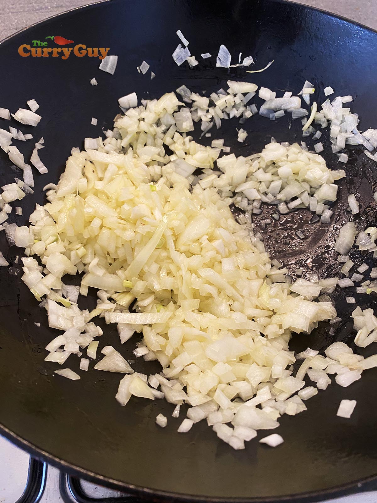 Frying onions