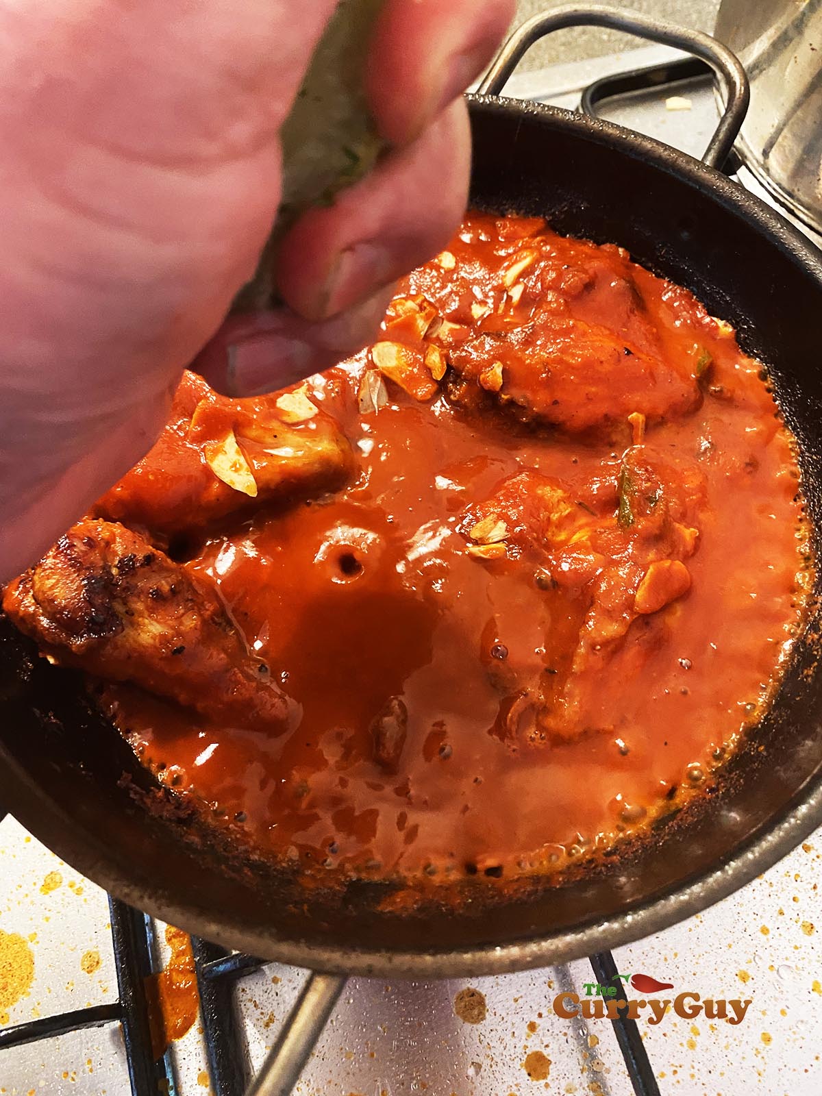 Finished curry chicken wings
