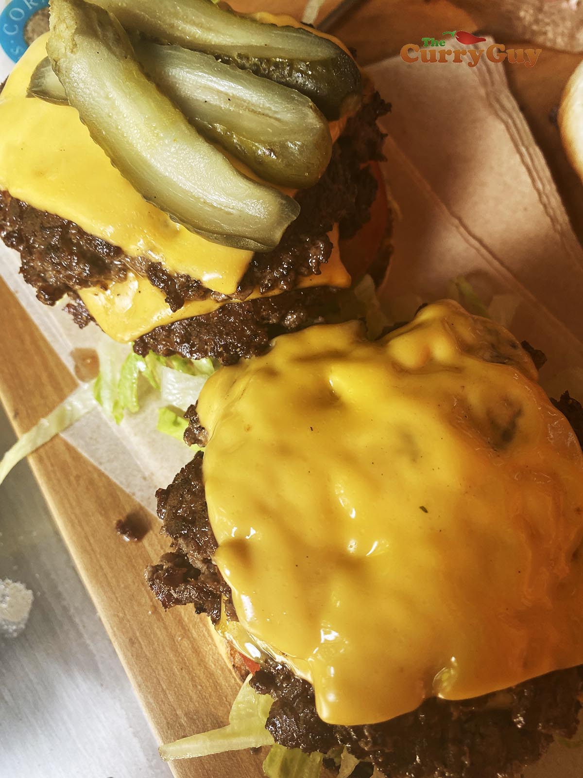 Burger prepared and ready