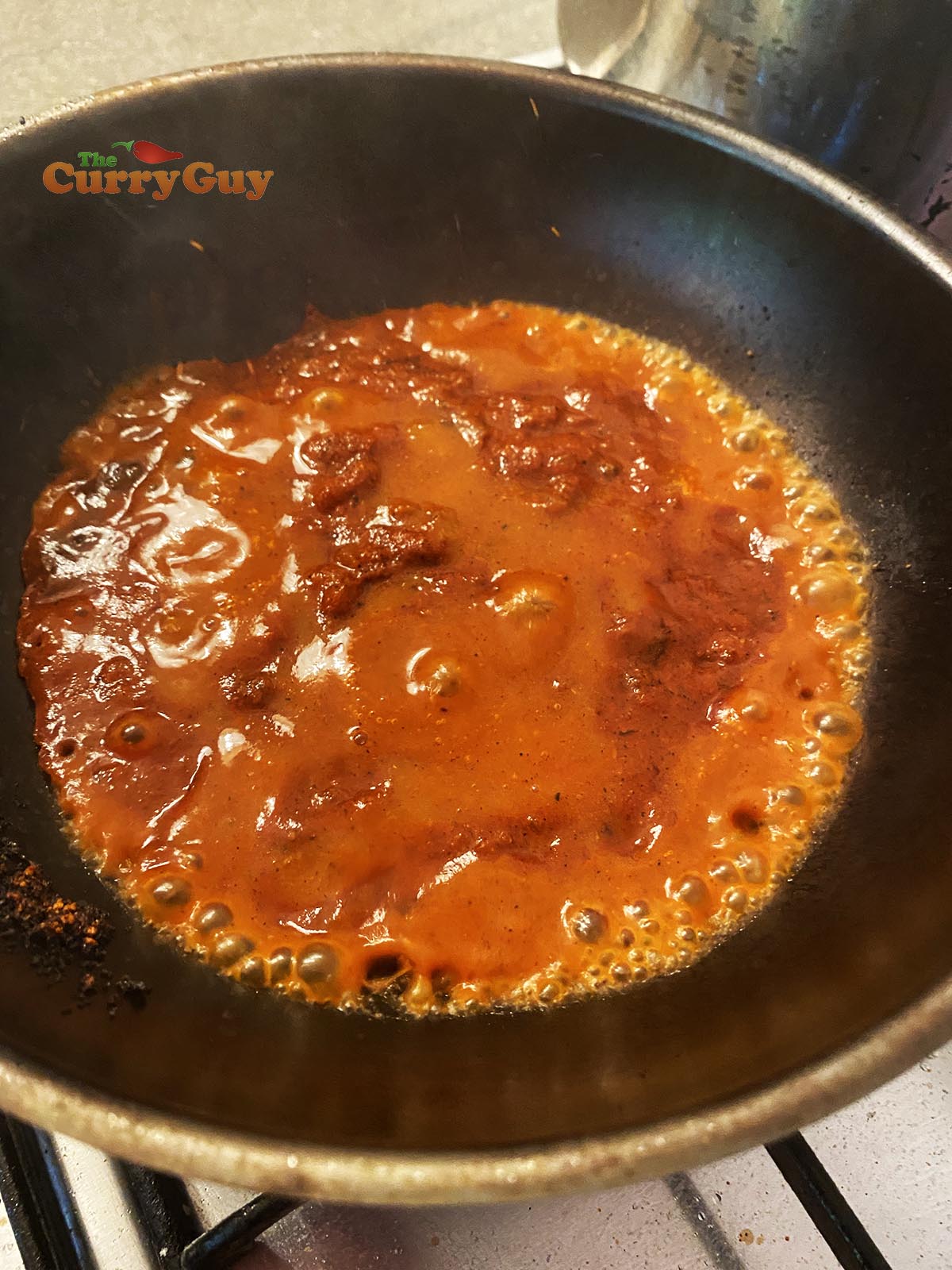 Adding a little base sauce