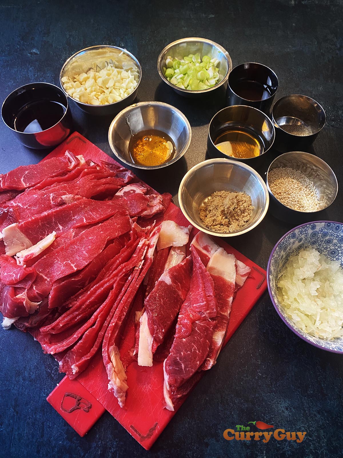 Ingredients for beef bulgogi
