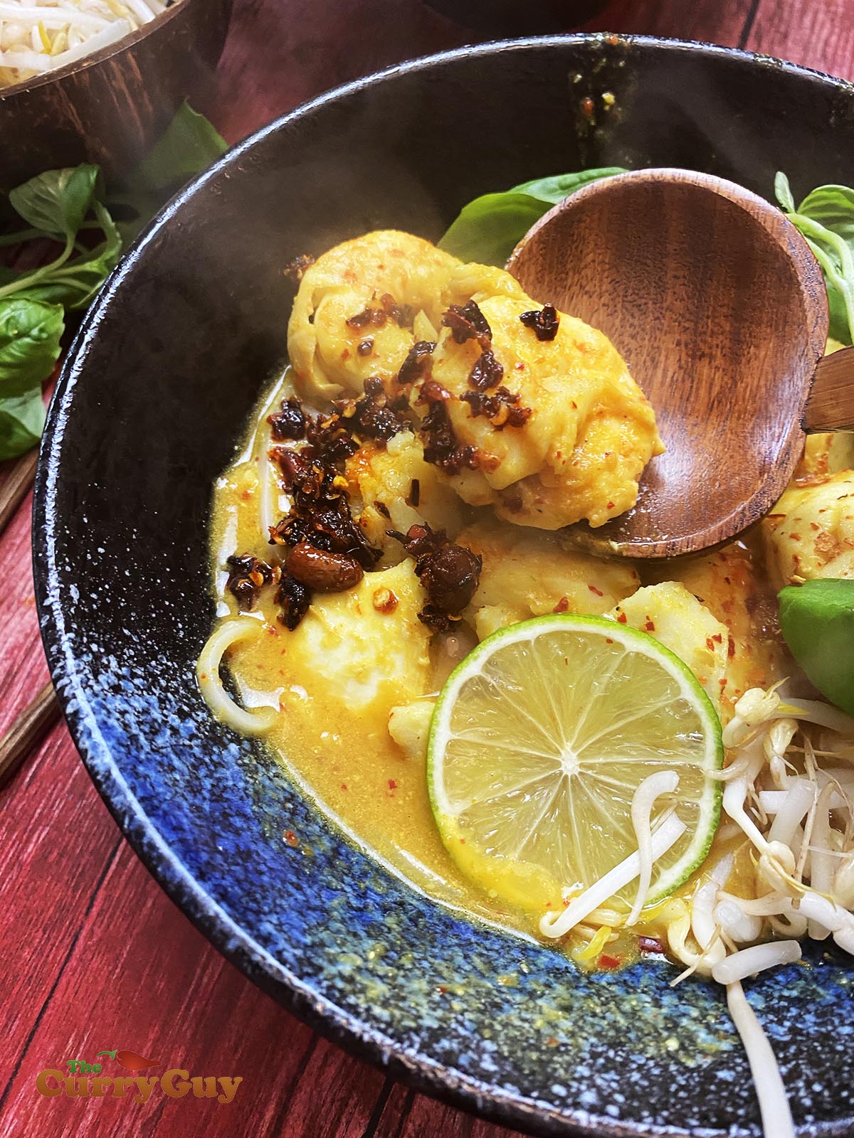 Laksa with chilli paste