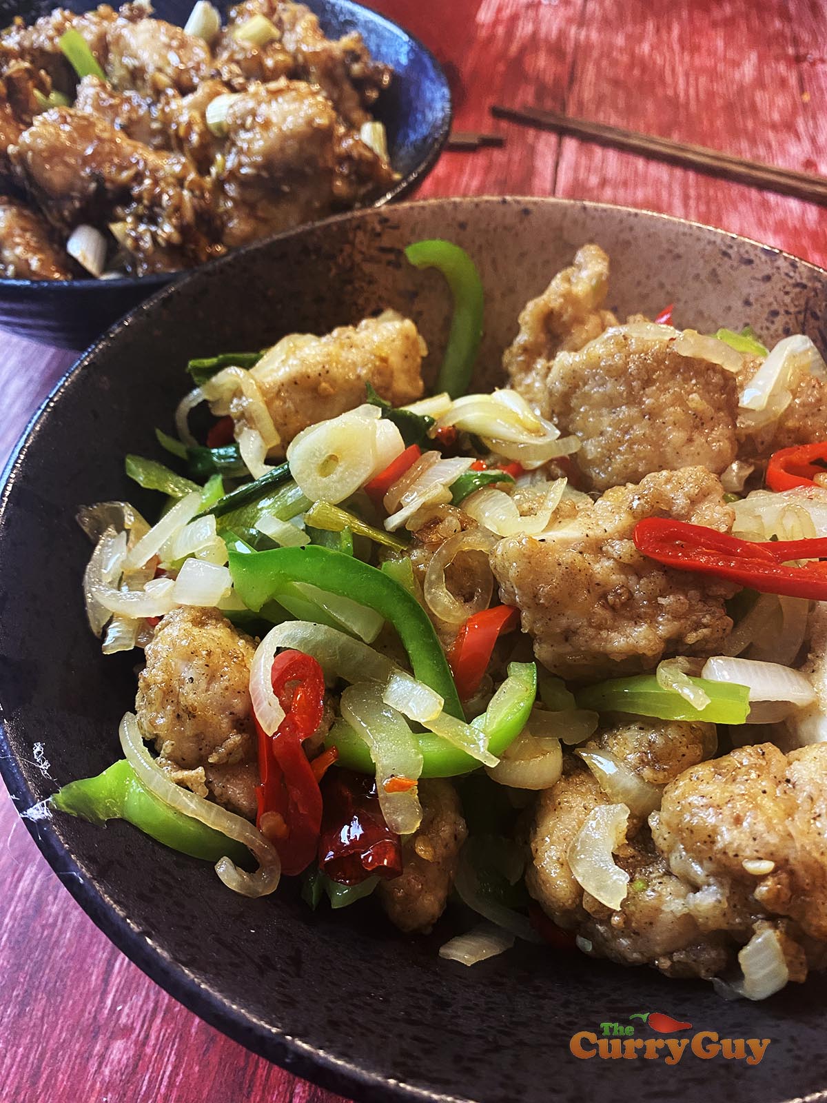 Finished salt and pepper chicken