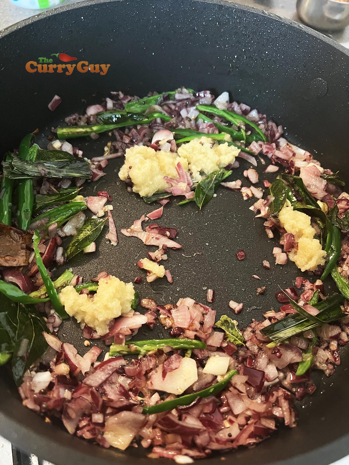 The base for the eggplant curry