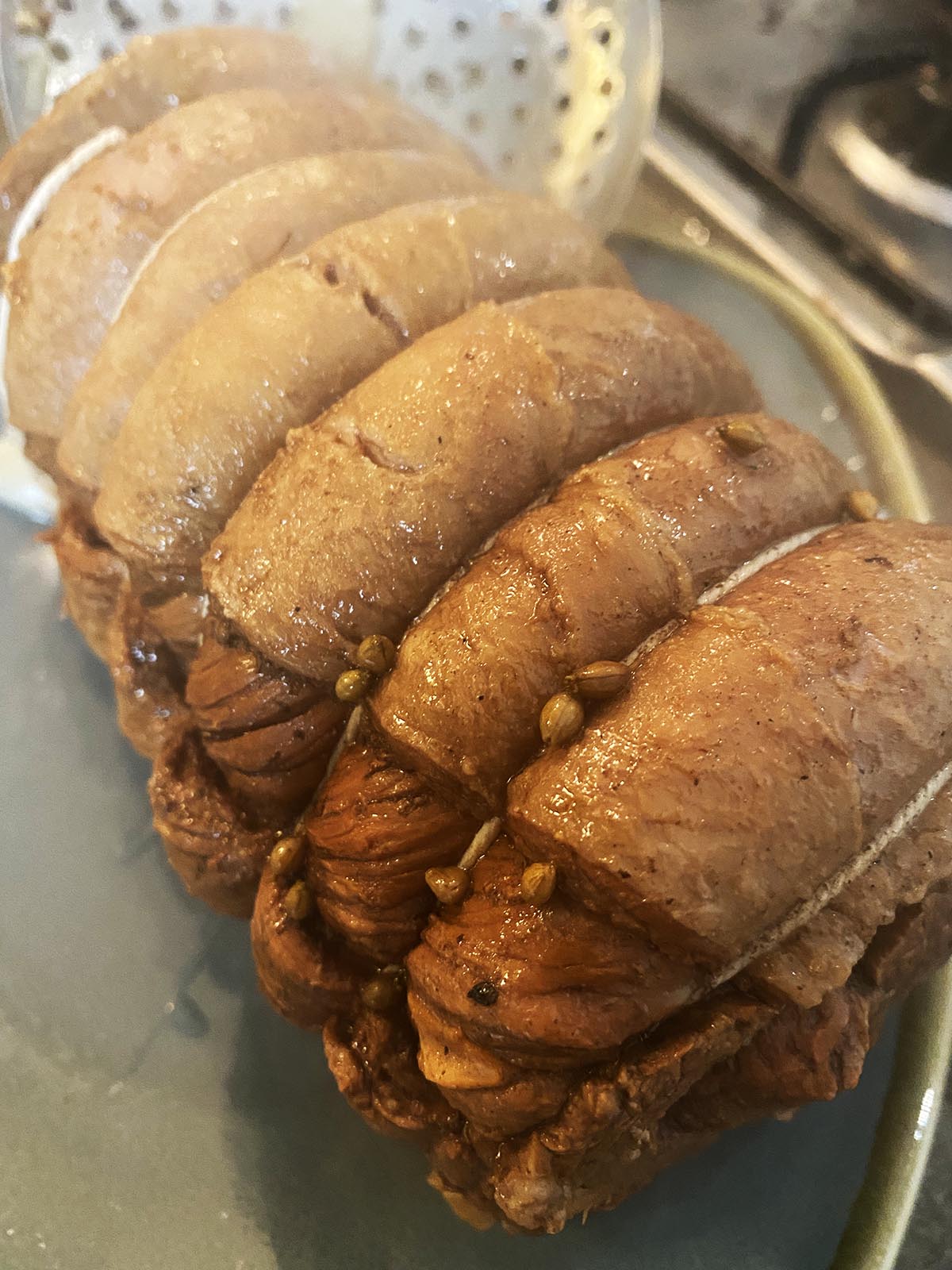 Removing beef brisket