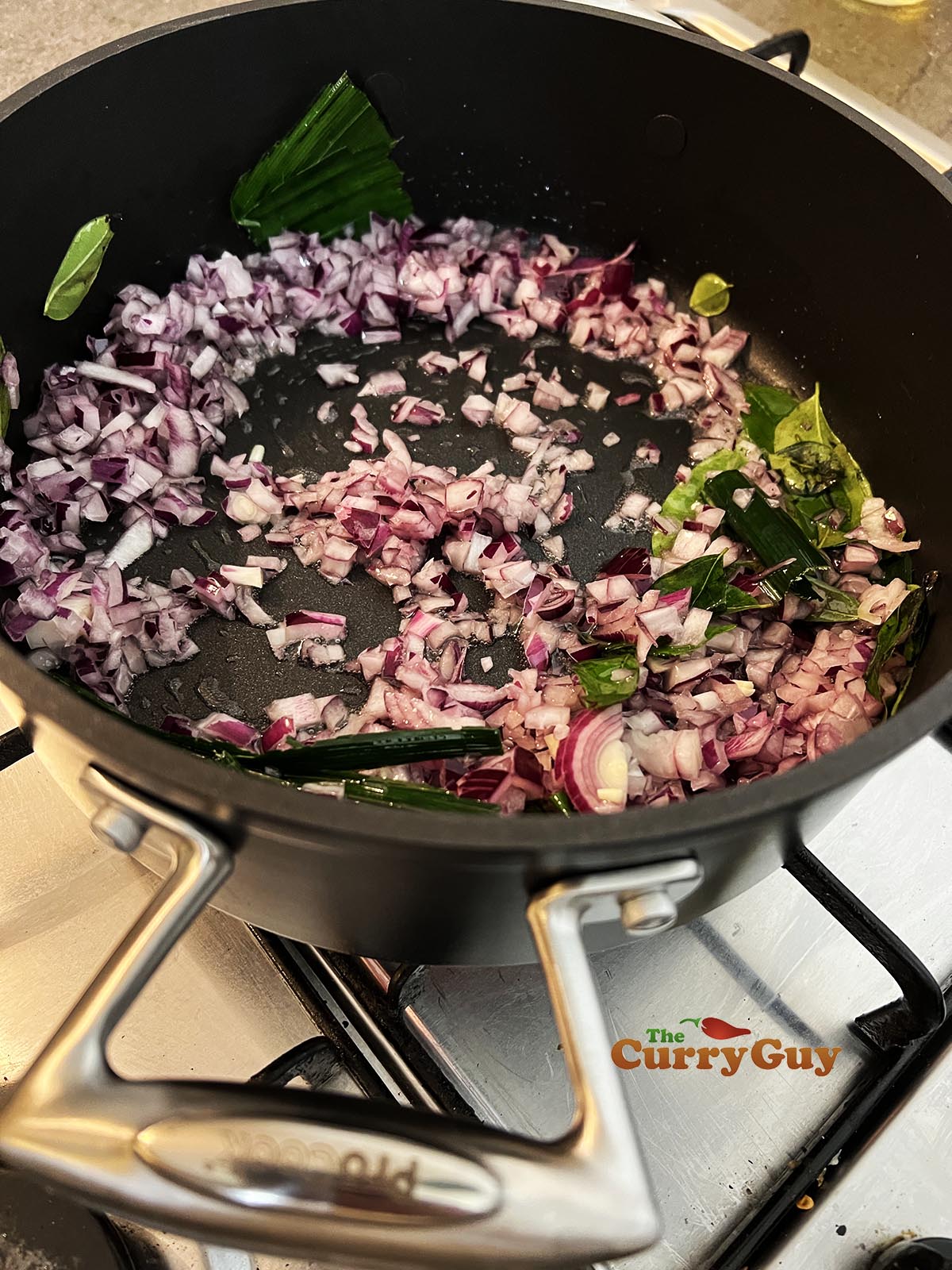 Frying onions