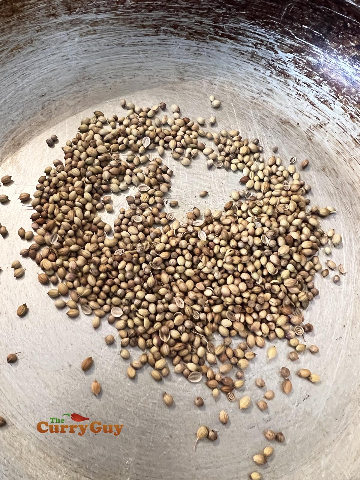 coriander seeds roasting