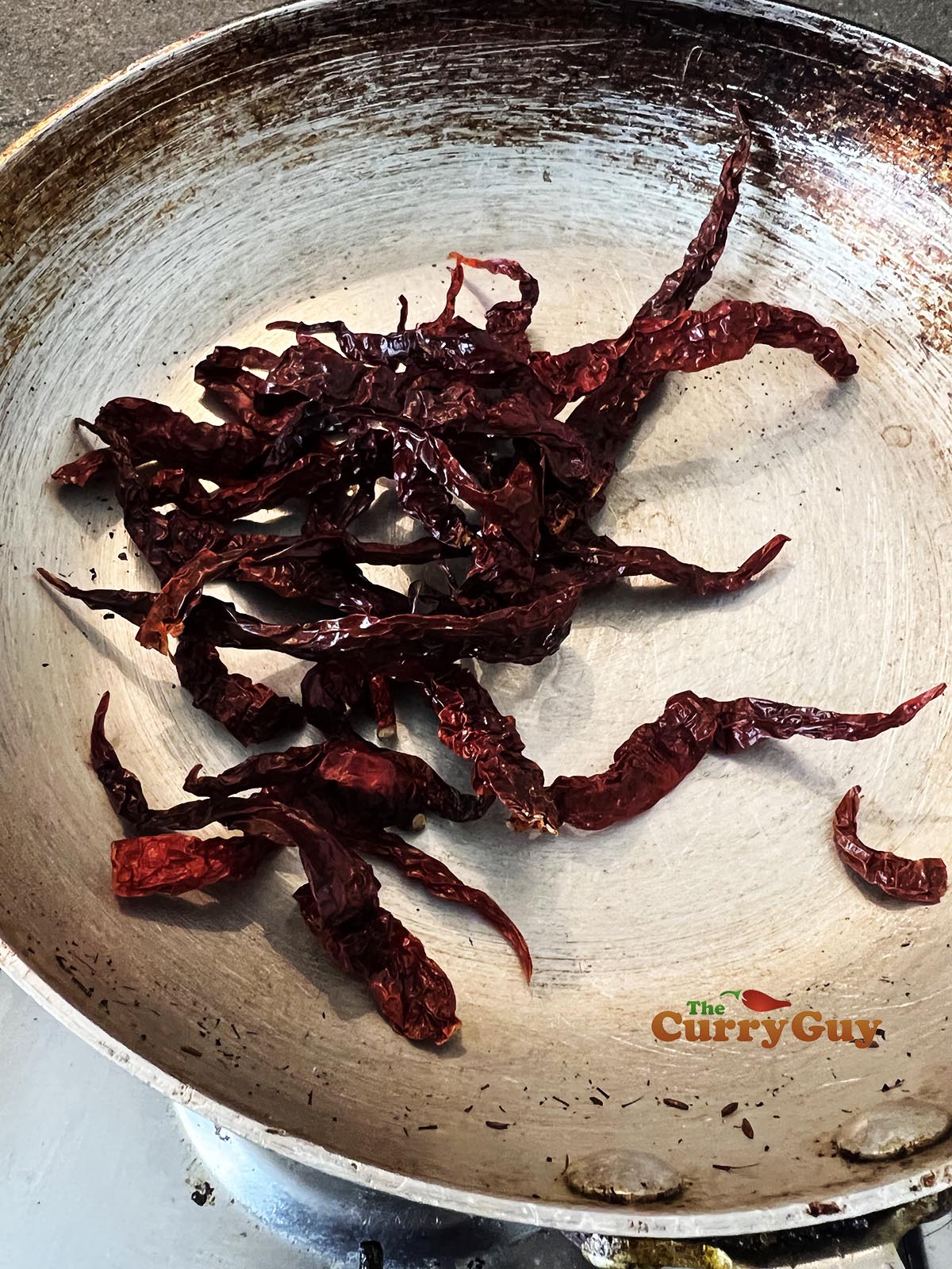 Roasting chillies