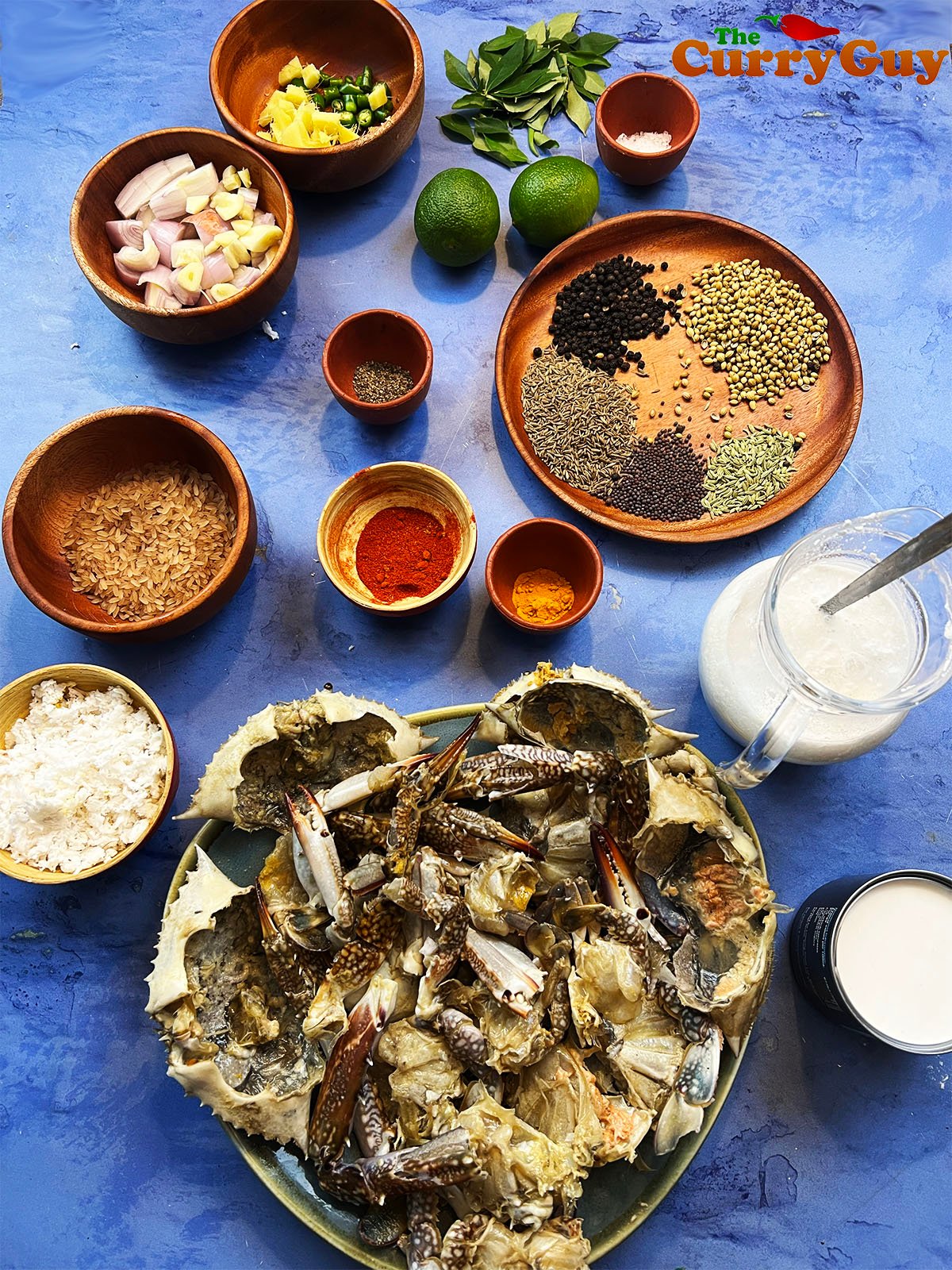 The measured ingredients set out.