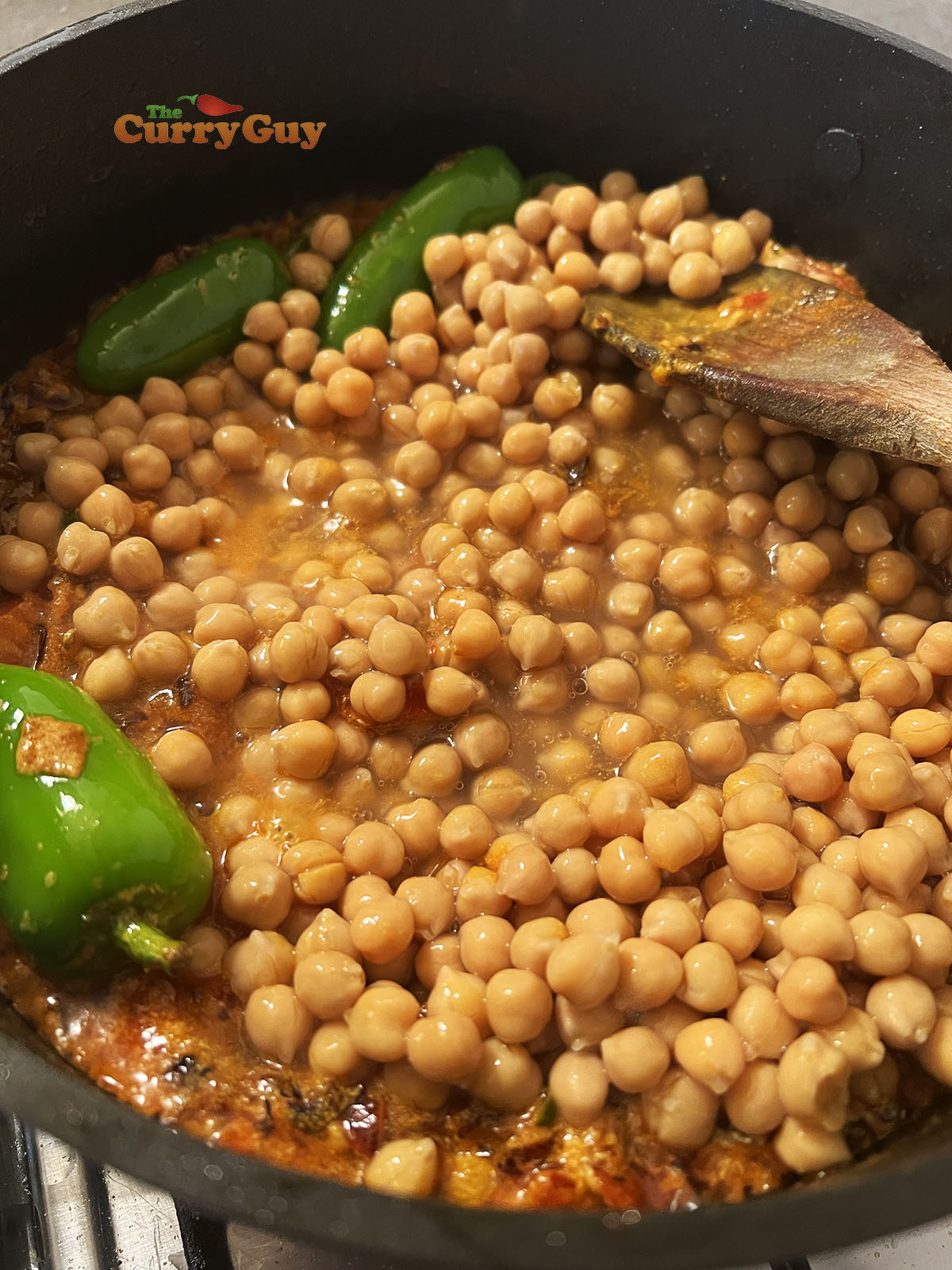 Adding chickpeas