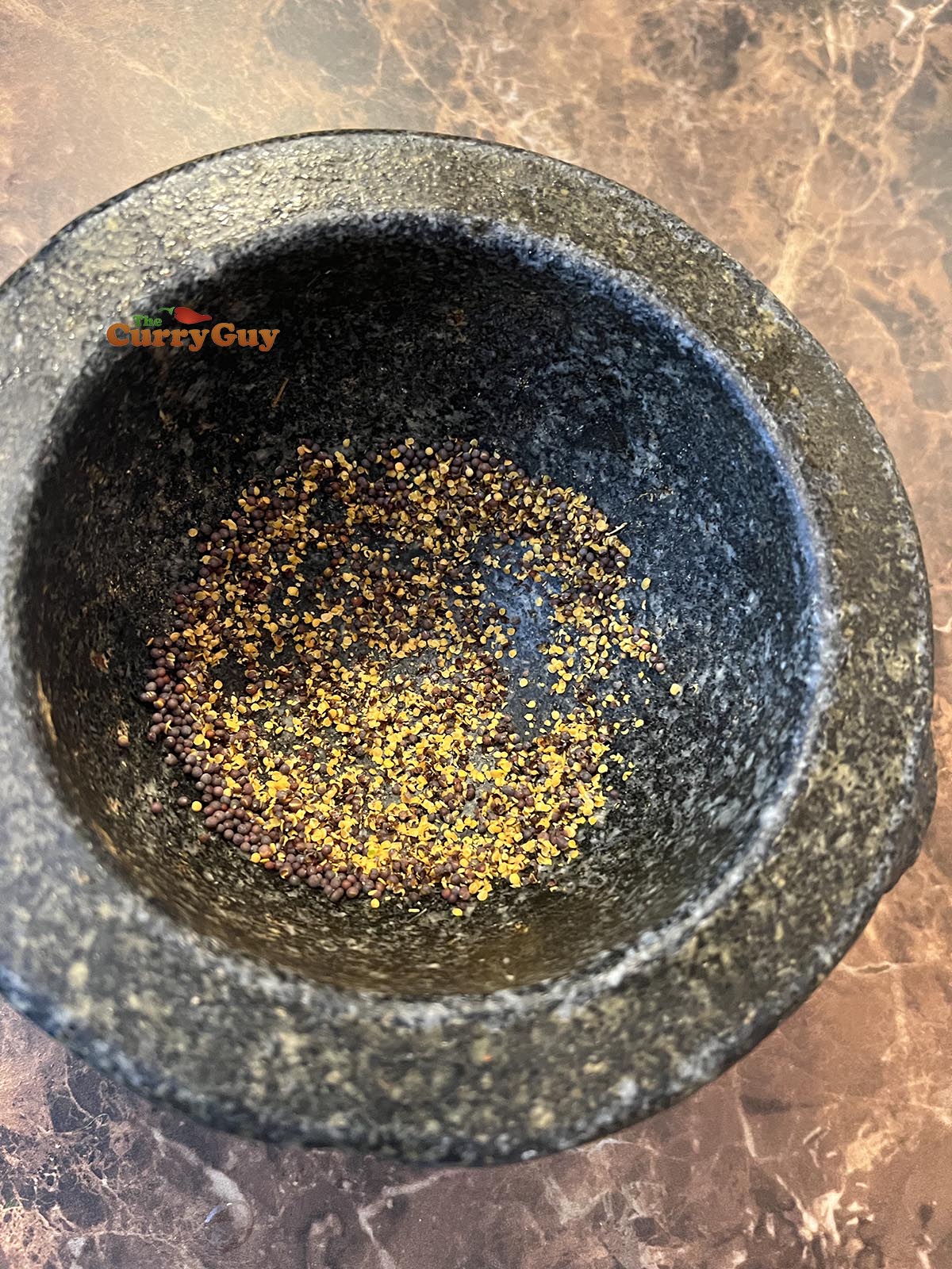 Pounded mustard seeds