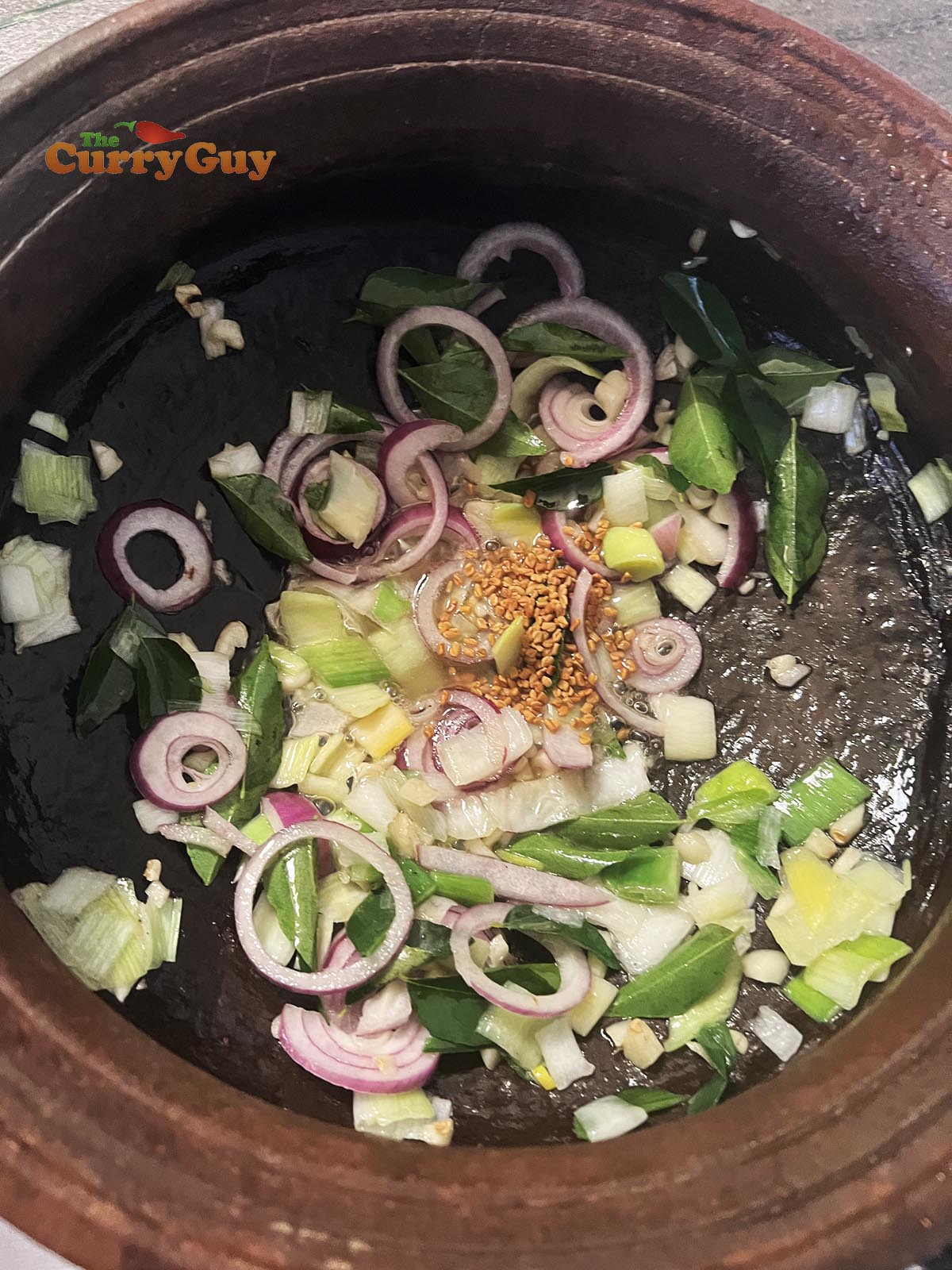 Adding sauce ingredients